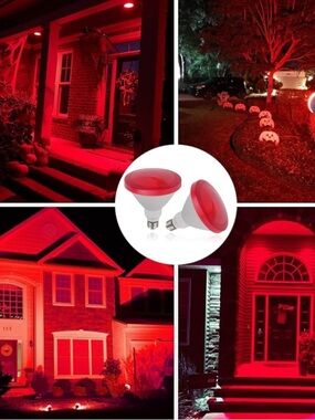 GE Red Light Bulb PAR38 85W Outdoor Flood Light Weatherproof